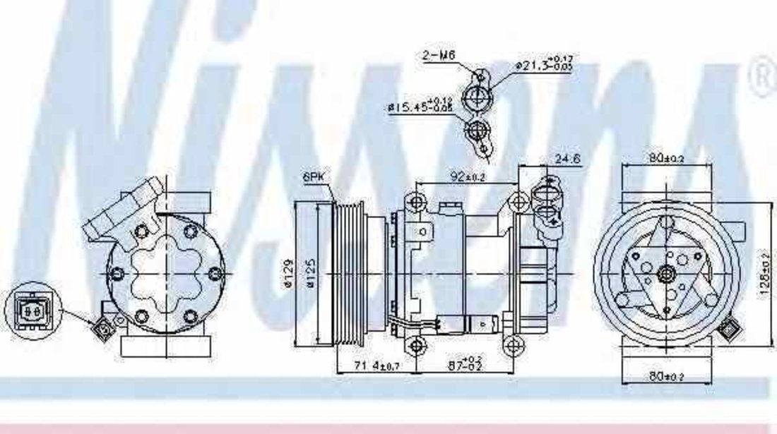 compresor clima aer conditionat NISSAN CUBE Z12 NISSENS 89332