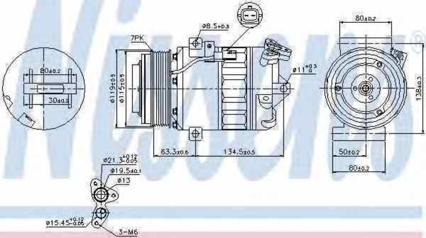 Compresor clima aer conditionat NISSAN NV400 caroserie Producator NISSENS 89313