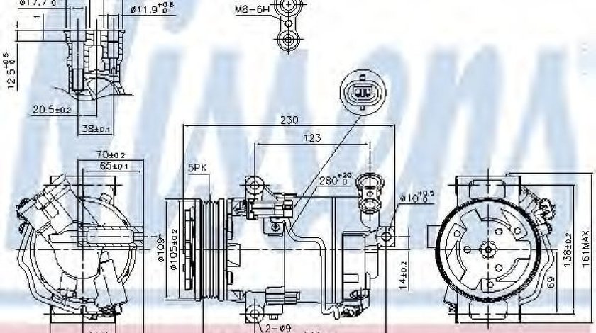 Compresor clima / aer conditionat OPEL ASTRA H GTC (L08) (2005 - 2016) NISSENS 89216 - produs NOU