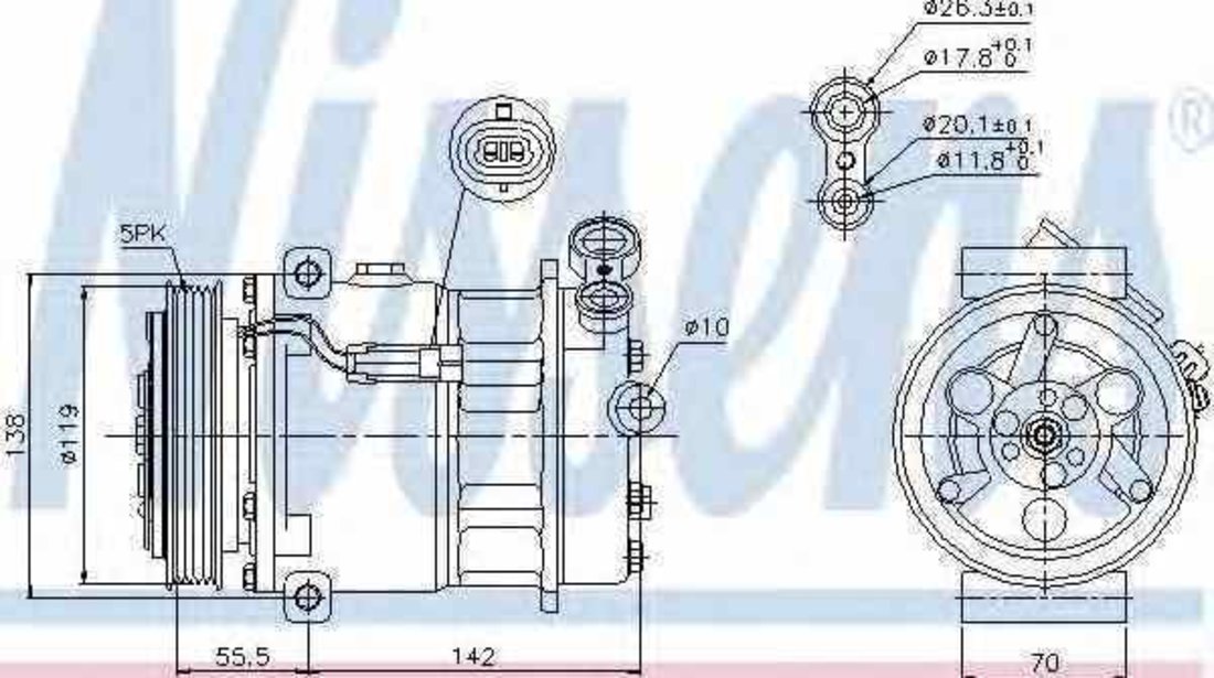 compresor clima aer conditionat OPEL VECTRA C GTS NISSENS 89157