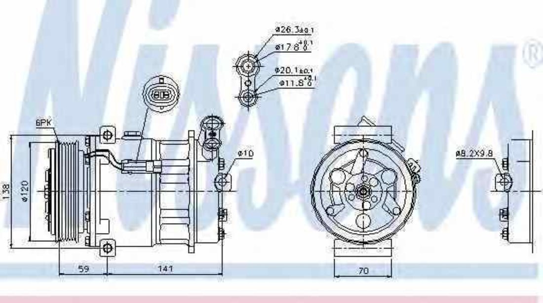 compresor clima aer conditionat OPEL VECTRA C NISSENS 89124