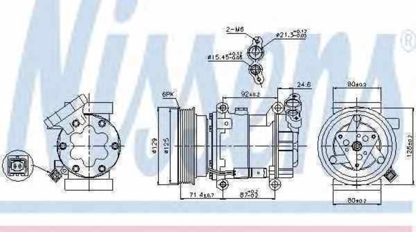 compresor clima aer conditionat RENAULT CLIO III BR0/1 CR0/1 Producator NISSENS 89332