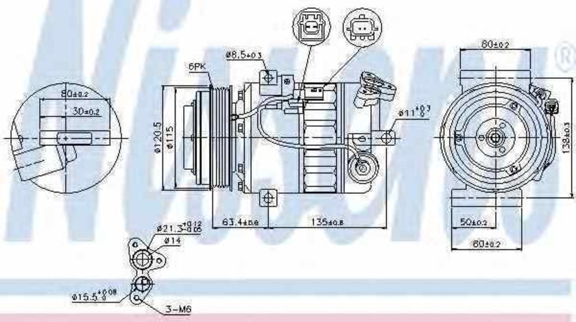 compresor clima aer conditionat RENAULT LAGUNA III BT0/1 Producator NISSENS 89394