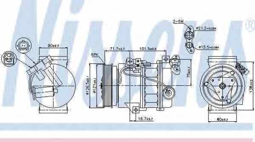 compresor clima aer conditionat RENAULT LATITUDE L70 NISSENS 89386