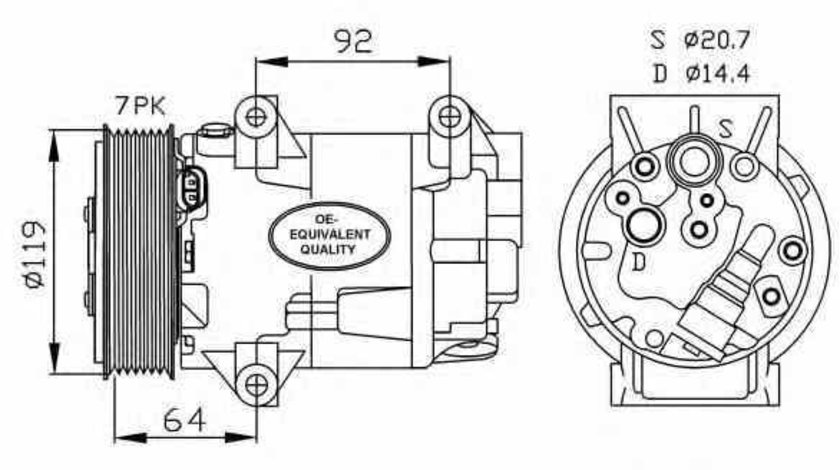 compresor clima aer conditionat RENAULT MEGANE II BM0/1 CM0/1 NRF 32424