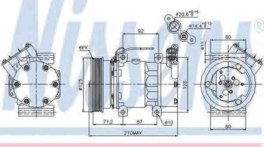 compresor clima aer conditionat RENAULT MEGANE II BM0/1 CM0/1 NISSENS 89064