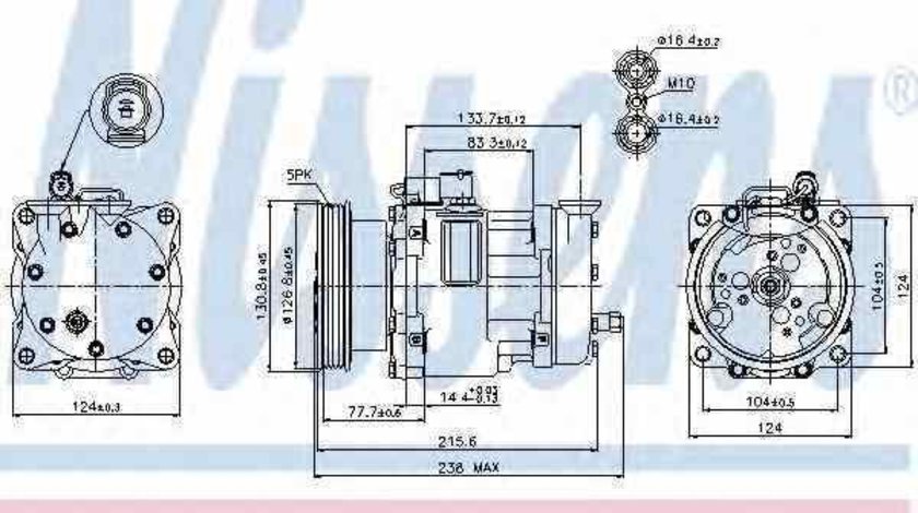 Compresor clima aer conditionat ROVER 400 RT NISSENS 89187