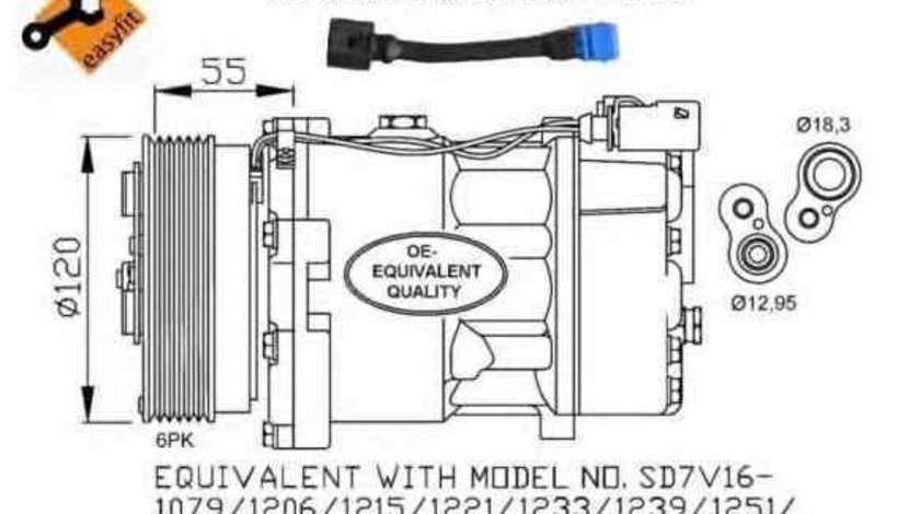 compresor clima aer conditionat VW GOLF IV Variant 1J5 NRF 32064