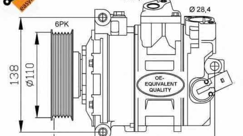 compresor clima aer conditionat VW GOLF VI 5K1 NRF 32146