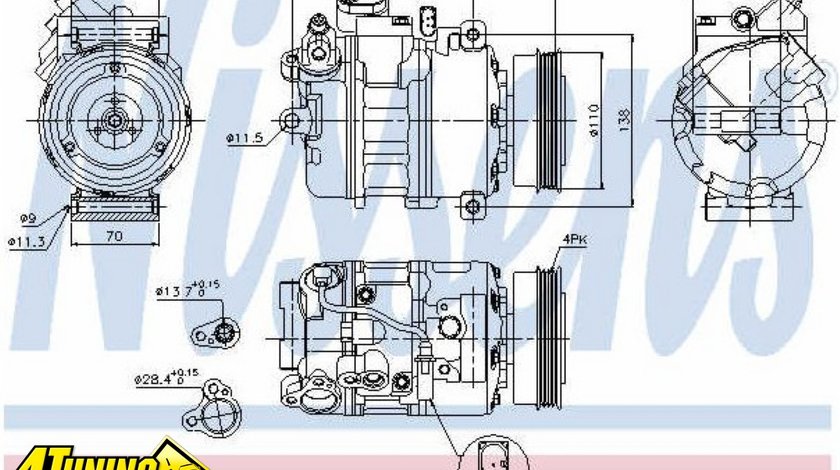 COMPRESOR CLIMA AUDI A4 8E2 B6 1 9 TDI