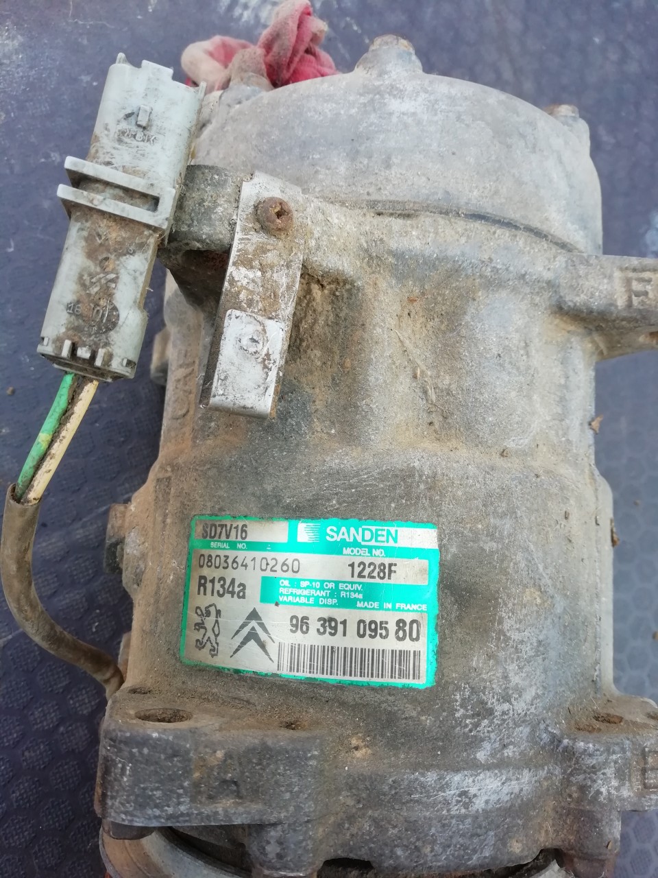 Compresor clima CITROEN FIAT LANCIA PEUGEOT SANDEN 9646416780