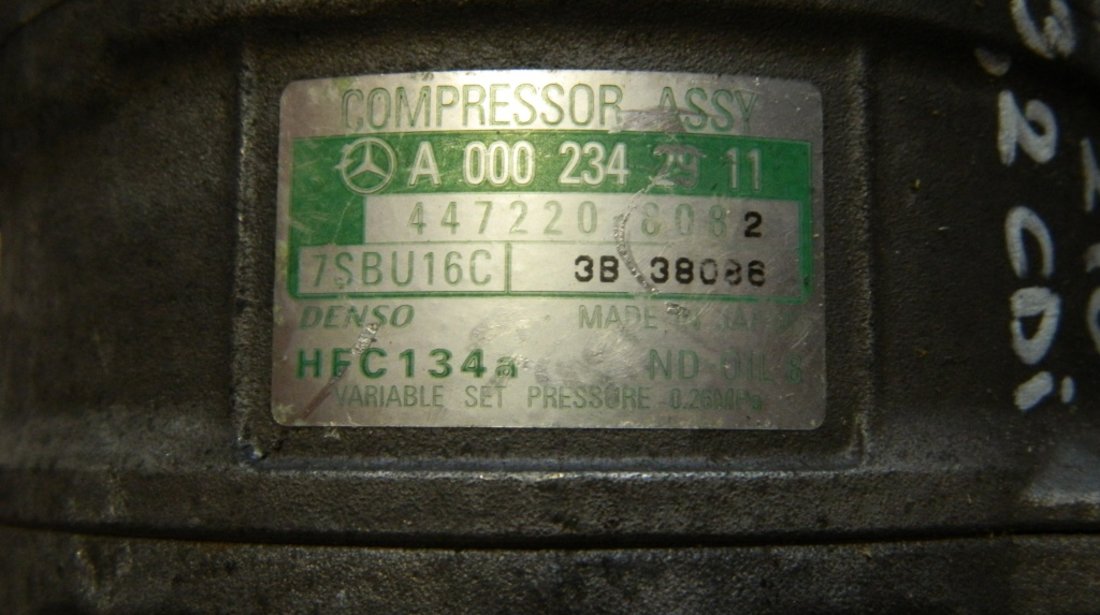 Compresor clima Mercedes C-Class W203 3.2 CDI cod: A0002342911 / 447220-808 model 2003