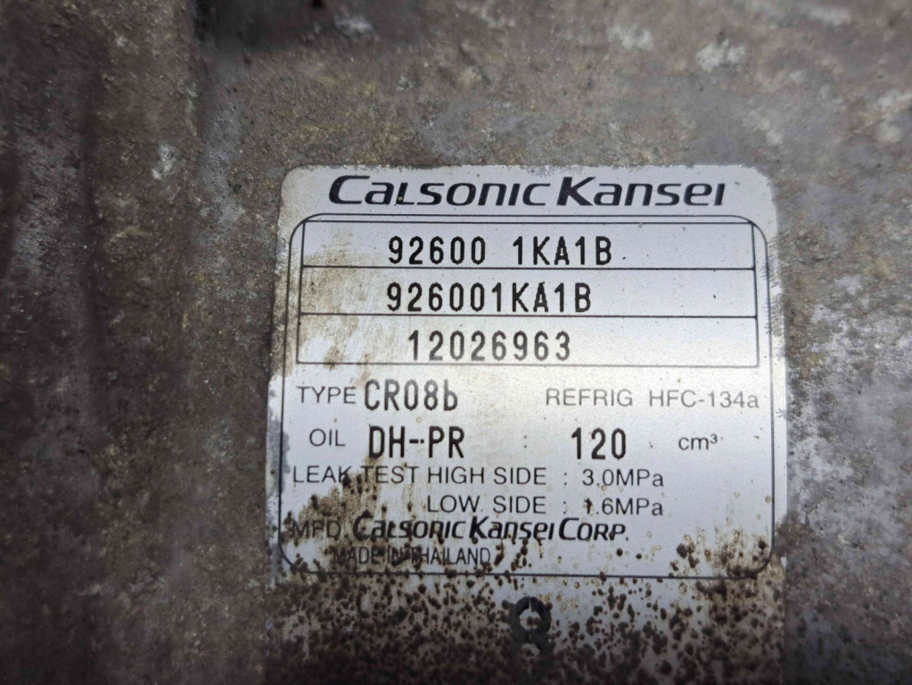 Compresor clima Nissan Juke [Fabr 2010-2014] Hatchback 926001KA1B 1.6 B HR16DE 1.6 B HR16DE 77KW / 105CP