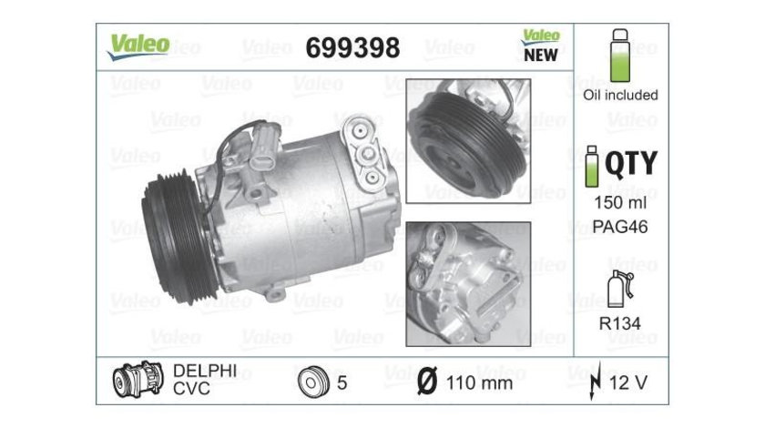 Compresor clima Opel CORSA C caroserie (F08, W5L) 2000-2016 #2 14056