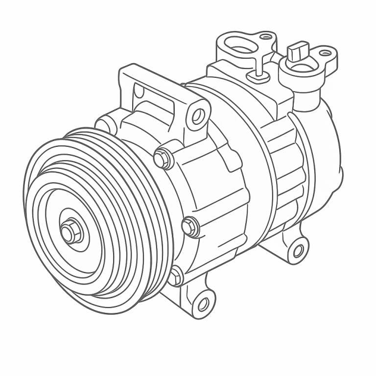 Compresor clima Opel Signum [Fabr 2003-2008] 13197197 1.9 CDTI Z19DT 88KW / 120CP