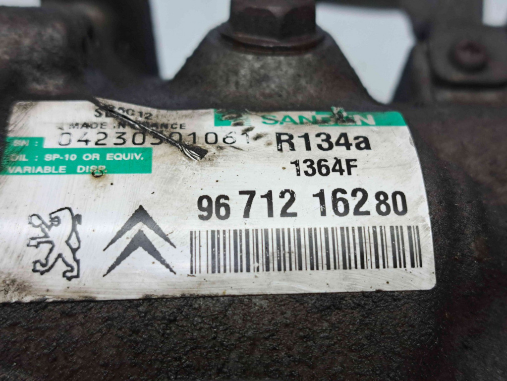 Compresor clima Peugeot 207 (WA) [Fabr 2006-2012] 9671216280 1.6 Benz EP6C 1.6 Benz EP6C 77KW / 105CP