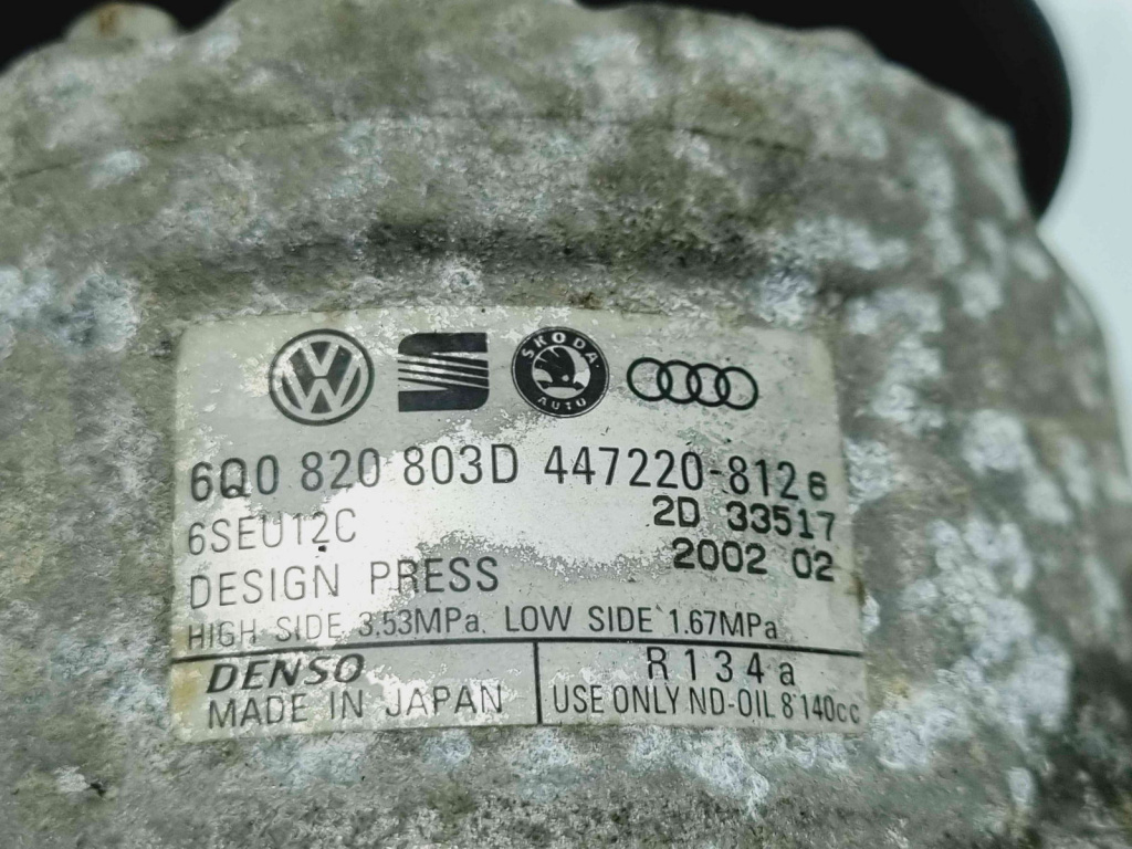 Compresor clima Seat Cordoba (6L2) [Fabr 2002-2009] 6Q0820803D 1.4 Benz BBY55KW / 75CP