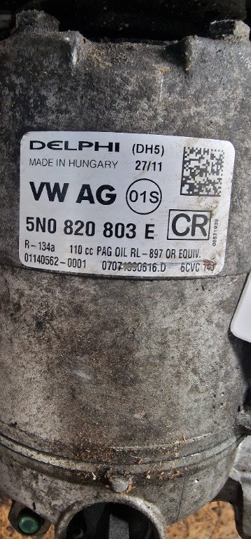 Compresor Clima Skoda Octavia 2 Superb 2 Passat B7 1.6 tdi cod 5N0820803E