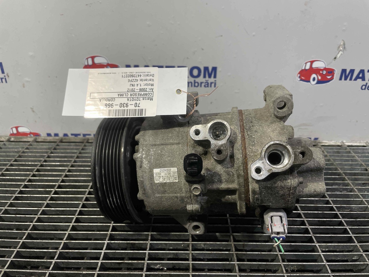 COMPRESOR CLIMA TOYOTA COROLLA 1.4 INJ - (2006 2012)