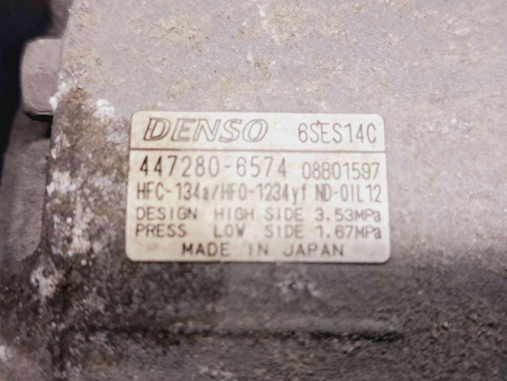 Compresor clima Toyota Corolla IX Sedan (ZRE1) [Fabr 2013-2019] 447280-6574 1.6 Benz 1ZRFAE 97KW / 132CP 1.6 Benz 1ZRFAE 97KW / 132CP
