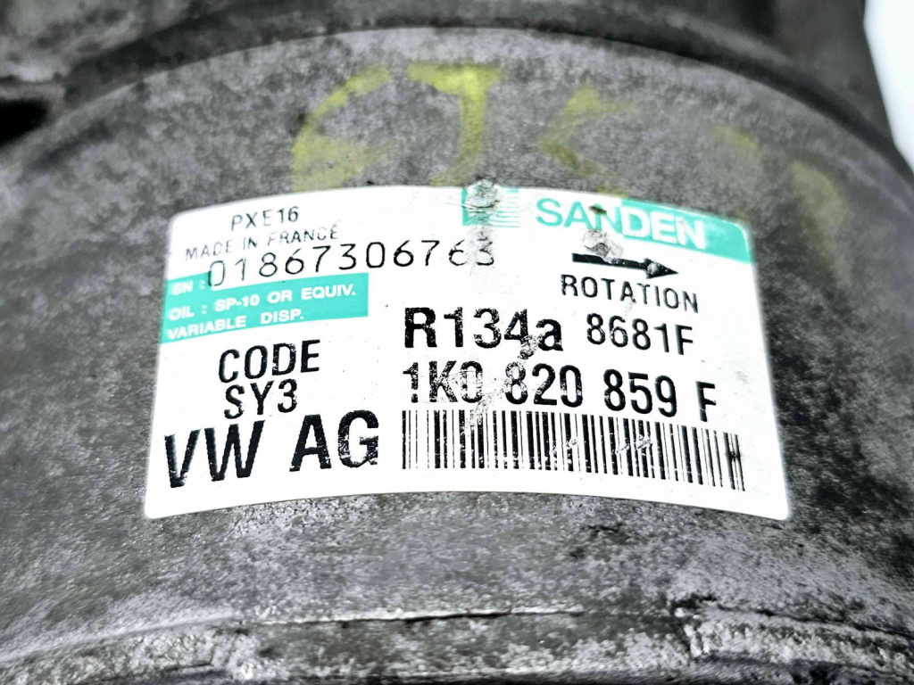 Compresor clima Volkswagen Golf 5 (1K1) [Fabr 2004-2008] 1K0820859F 1.9 TDI BXE 77KW / 105CP