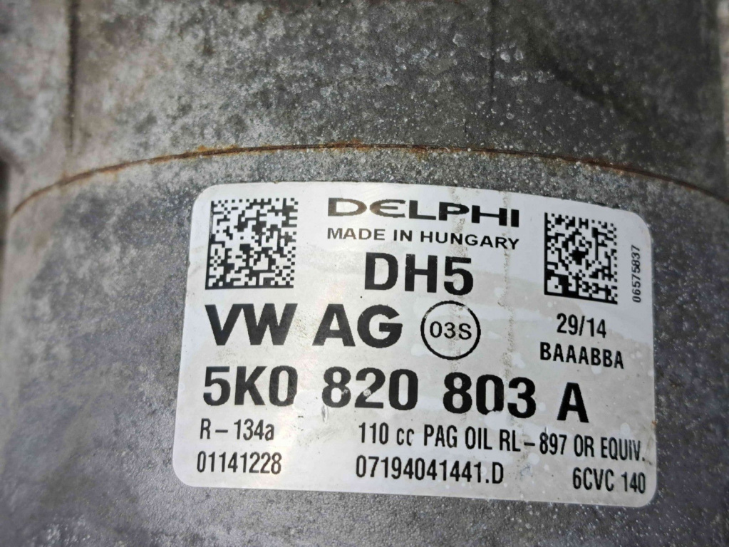 Compresor clima Volkswagen Tiguan (5N) [Fabr 2007-2016] 5K0820803A 2.0 TDI CFFB 103KW / 140CP 2.0 TDI CFFB 103KW / 140CP