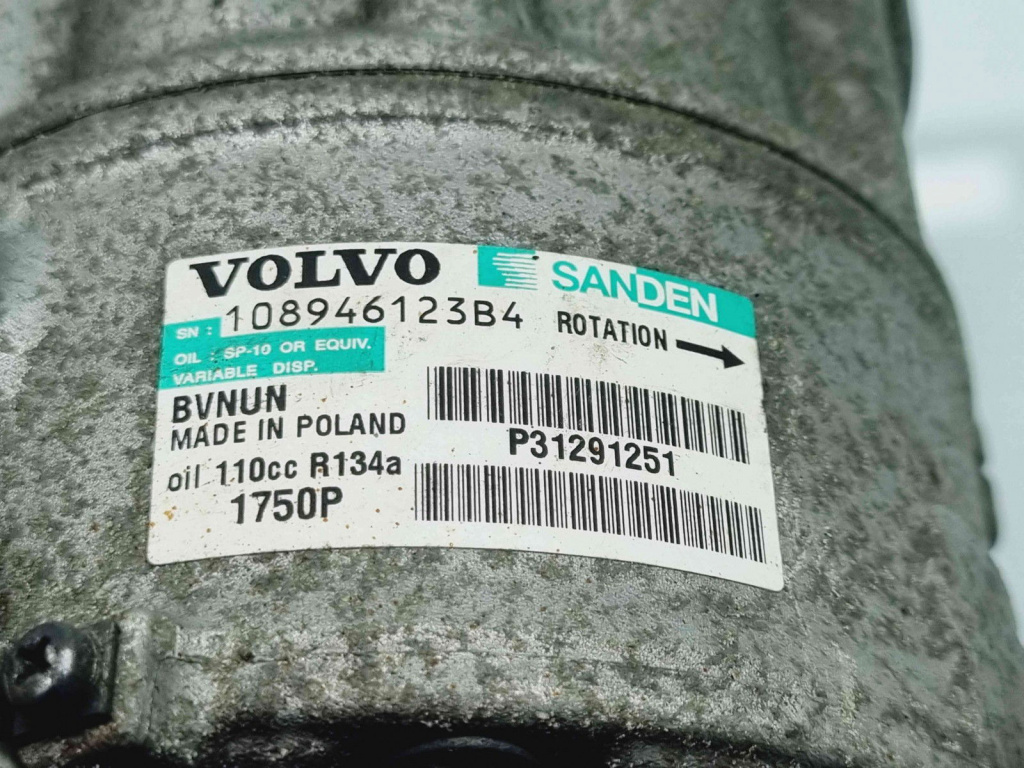 Compresor clima Volvo V40 Rdesign [Fabr 2013-2019] P31291251 1.6 D4162T 84KW / 115CP 1.6 D4162T 84KW / 115CP