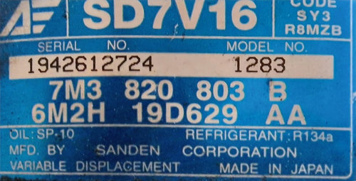 Compresor Clima Vw Sharan \ Seat Alhambra 2.0TDI BRT 7M3820803B