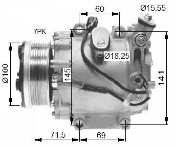 Compresor, climatizare (32491G NRF) HONDA
