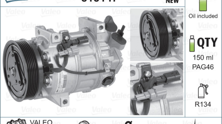 Compresor, climatizare (813147 VALEO) RENAULT