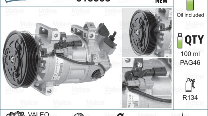 Compresor, climatizare (813383 VALEO) RENAULT