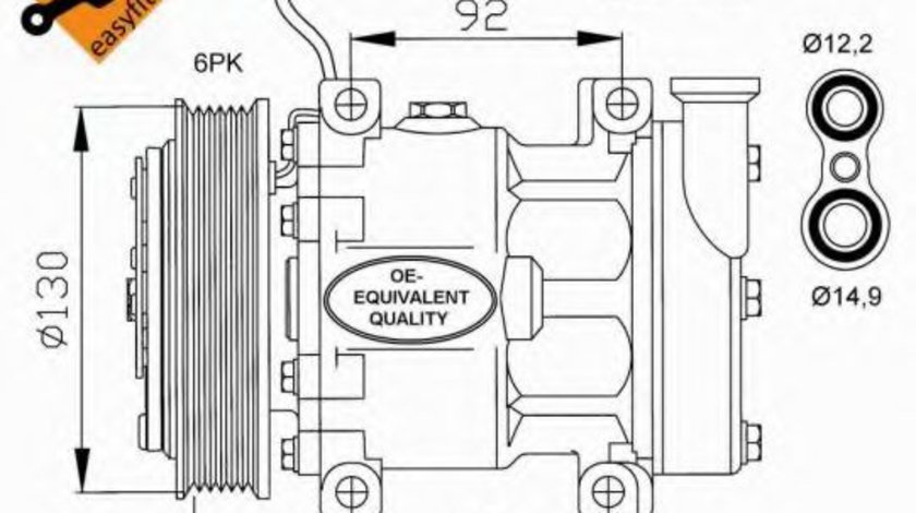 Compresor, climatizare ALFA ROMEO 145 (930) (1994 - 2001) NRF 32113 piesa NOUA