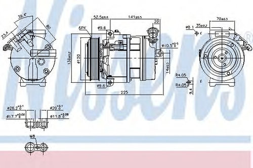 Compresor, climatizare ALFA ROMEO 159 (939) (2005 - 2011) NISSENS 89397 piesa NOUA