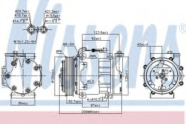 Compresor, climatizare ALFA ROMEO GTV (916C_) (1994 - 2005) NISSENS 89120 piesa NOUA