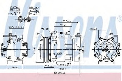 Compresor, climatizare ALFA ROMEO GTV (916C_) (1994 - 2005) NISSENS 89120 piesa NOUA