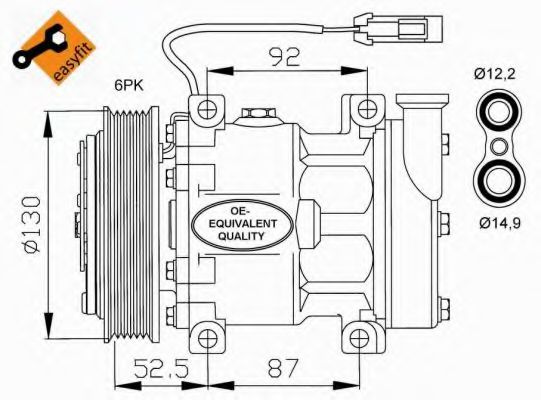 Compresor, climatizare ALFA ROMEO GTV (916C_) (1994 - 2005) NRF 32113 piesa NOUA