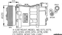 Compresor, climatizare AUDI A3 (8L1) NRF 32206G