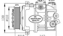 Compresor, climatizare AUDI A3 (8P1) NRF 32147