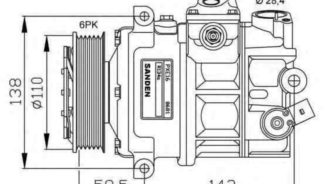 Compresor, climatizare AUDI A3 (8P1) NRF 32147G