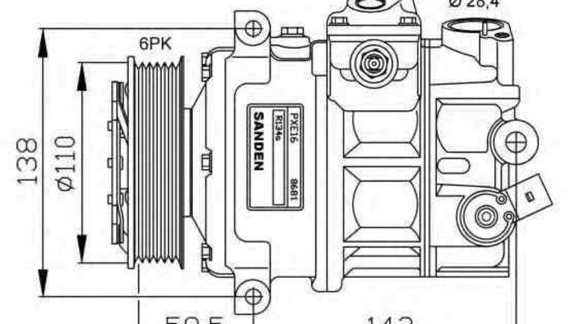 Compresor, climatizare AUDI A3 (8P1) NRF 32147G