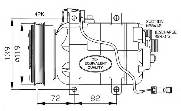 Compresor, climatizare AUDI A4 (8D2, B5) (1994 - 2001) NRF 32030 piesa NOUA