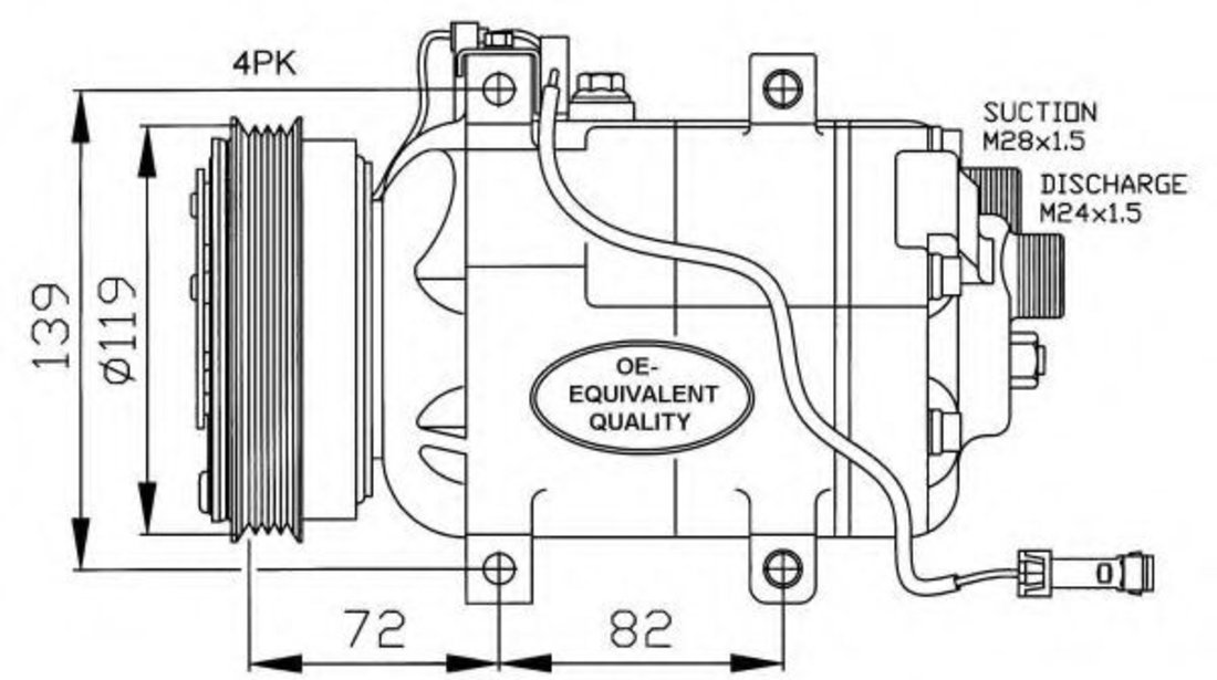 Compresor, climatizare AUDI A4 (8D2, B5) (1994 - 2001) NRF 32030 piesa NOUA
