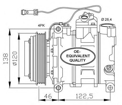 Compresor, climatizare AUDI A4 (8D2, B5) (1994 - 2001) NRF 32167 piesa NOUA