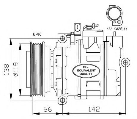 Compresor, climatizare AUDI A4 (8D2, B5) (1994 - 2001) NRF 32111 piesa NOUA