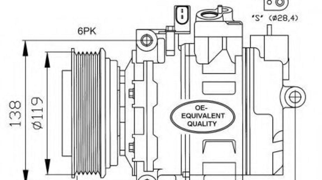 Compresor, climatizare AUDI A4 (8D2, B5) (1994 - 2001) NRF 32111 piesa NOUA