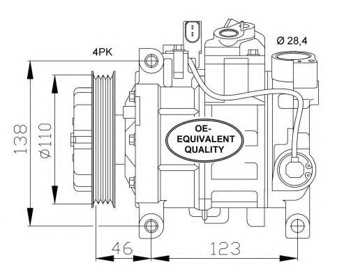 Compresor, climatizare AUDI A4 (8E2, B6) (2000 - 2004) NRF 32105 piesa NOUA