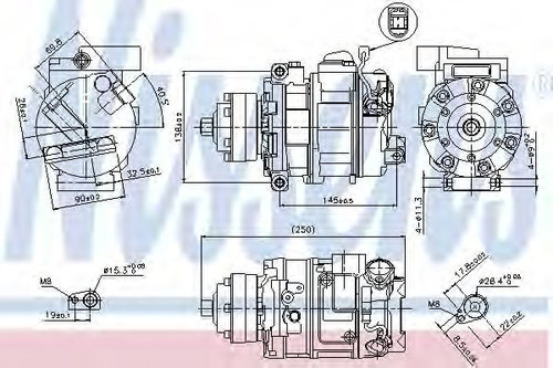 Compresor, climatizare AUDI A4 (8EC, B7) (2004 - 2008) NISSENS 89418 piesa NOUA