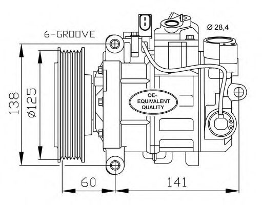 Compresor, climatizare AUDI A4 (8K2, B8) (2007 - 2015) NRF 32512 piesa NOUA