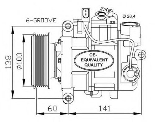 Compresor, climatizare AUDI A4 (8K2, B8) (2007 - 2015) NRF 32263 piesa NOUA