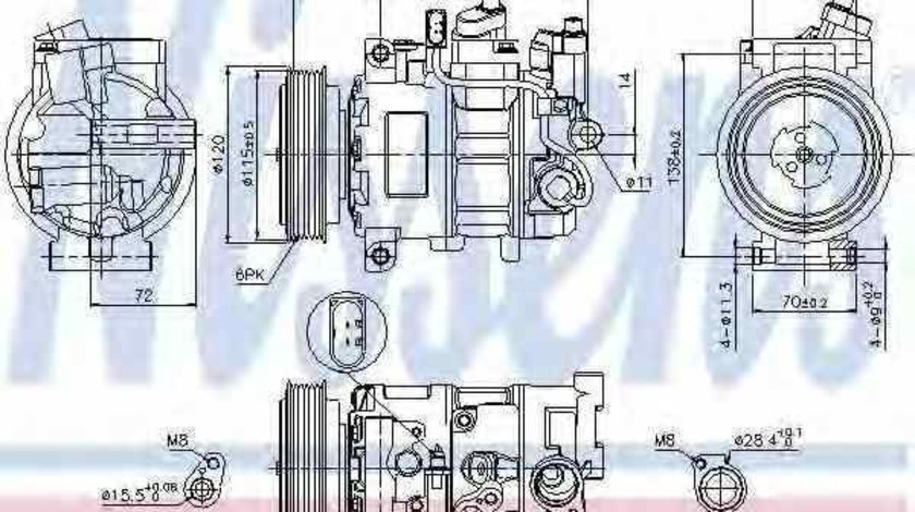 Compresor climatizare AUDI A4 Allroad 8KH B8 Producator NISSENS 89415